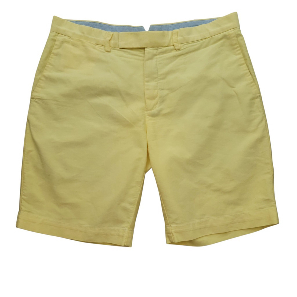 Ralph Lauren Men's Cotton Shorts Yellow Size 34 Inseam 10" Excellent Condition